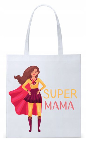 Dla Mamy Mamusi Prezent Torba Eco Biała Shopper