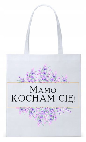 Dla Mamy Mamusi Prezent Torba Eco Biała Shopper