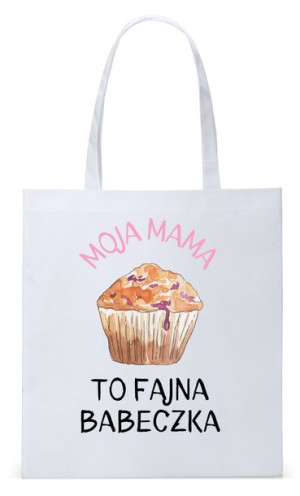 Dla Mamy Mamusi Prezent Torba Eco Biała Shopper