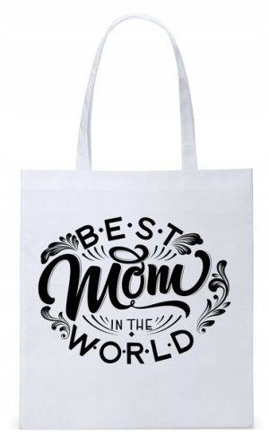 Dla Mamy Mamusi Prezent Torba Eco Biała Shopper