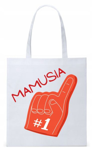 Dla Mamy Mamusi Prezent Torba Eco Biała Shopper