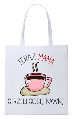 Dla Mamy Mamusi Prezent Torba Eco Biała Shopper