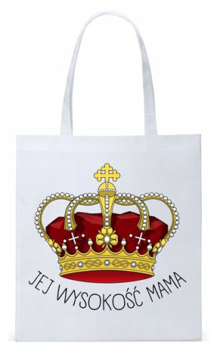 Dla Mamy Mamusi Prezent Torba Eco Biała Shopper