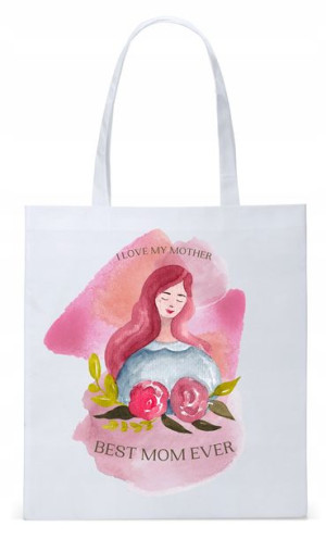 Dla Mamy Mamusi Prezent Torba Eco Biała Shopper