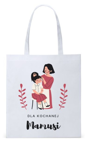 Dla Mamy Mamusi Prezent Torba Eco Biała Shopper