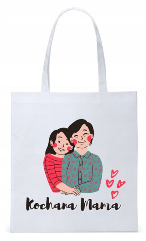 Dla Mamy Mamusi Prezent Torba Eco Biała Shopper