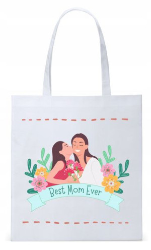 Dla Mamy Mamusi Prezent Torba Eco Biała Shopper