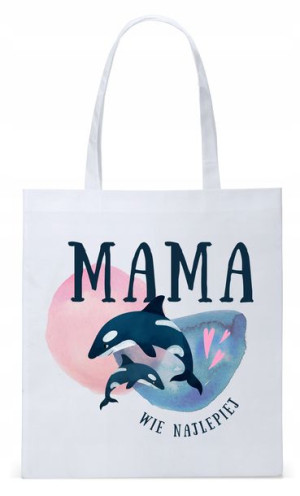Dla Mamy Mamusi Prezent Torba Eco Biała Shopper
