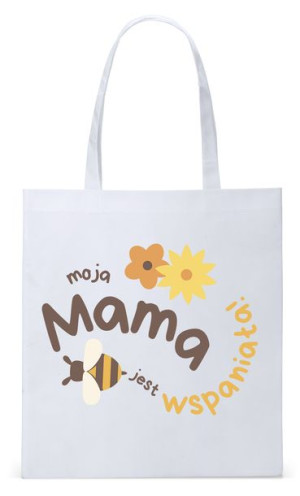 Dla Mamy Mamusi Prezent Torba Eco Biała Shopper