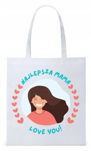 Dla Mamy Mamusi Prezent Torba Eco Biała Shopper