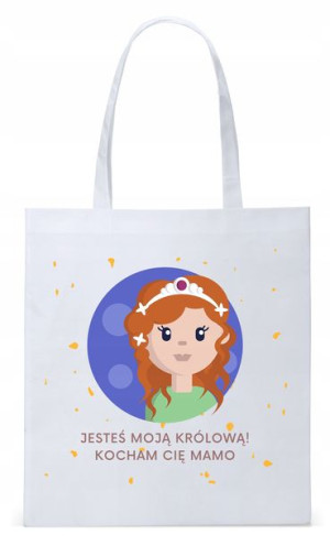 Dla Mamy Mamusi Prezent Torba Eco Biała Shopper