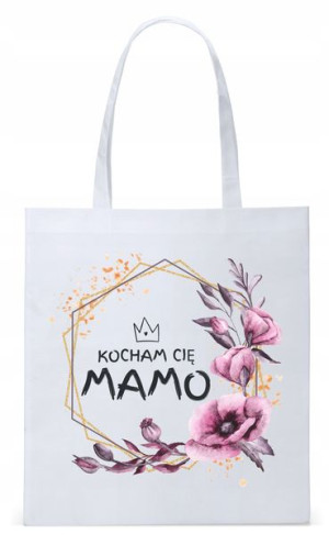 Dla Mamy Mamusi Prezent Torba Eco Biała Shopper