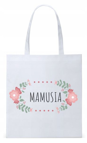Dla Mamy Mamusi Prezent Torba Eco Biała Shopper