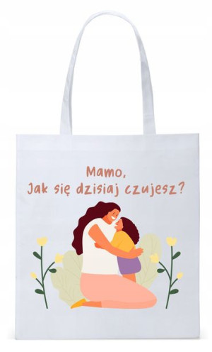 Dla Mamy Mamusi Prezent Torba Eco Biała Shopper