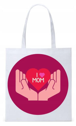 Dla Mamy Mamusi Prezent Torba Eco Biała Shopper