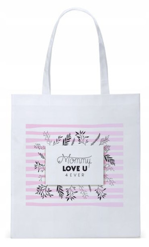 Dla Mamy Mamusi Prezent Torba Eco Biała Shopper