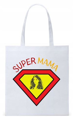 Dla Mamy Mamusi Prezent Torba Eco Biała Shopper