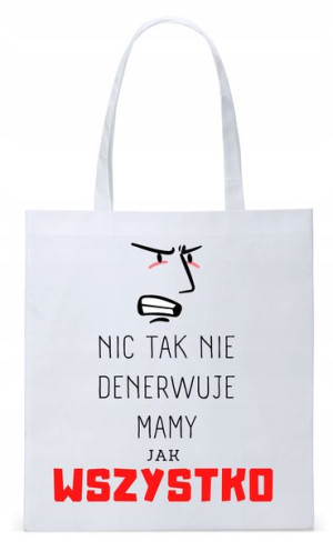 Dla Mamy Mamusi Prezent Torba Eco Biała Shopper