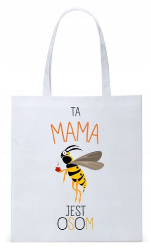 Dla Mamy Mamusi Prezent Torba Eco Biała Shopper