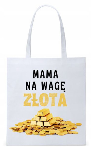 Dla Mamy Mamusi Prezent Torba Eco Biała Shopper