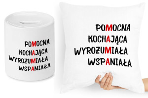 Dla Mamy Zestaw Poduszka + Skarbonka Prezent