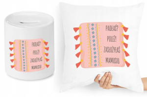 Dla Mamy Zestaw Poduszka + Skarbonka Prezent