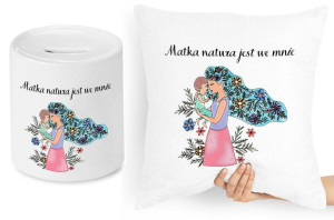 Dla Mamy Zestaw Poduszka + Skarbonka Prezent