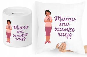 Dla Mamy Zestaw Poduszka + Skarbonka Prezent
