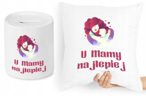 Dla Mamy Zestaw Poduszka + Skarbonka Prezent