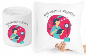 Dla Mamy Zestaw Poduszka + Skarbonka Prezent