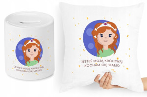 Dla Mamy Zestaw Poduszka + Skarbonka Prezent