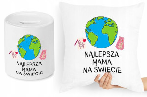 Dla Mamy Zestaw Poduszka + Skarbonka Prezent