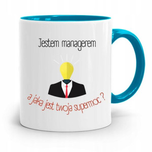 Dla Managera Menadżera Kubek Błękitny Prezent