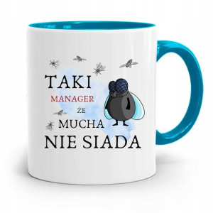 Dla Managera Menadżera Kubek Błękitny Prezent