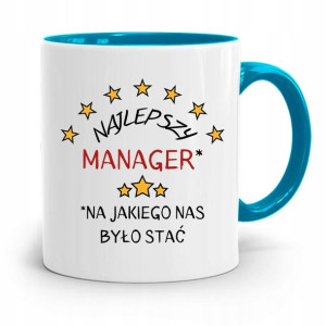 Dla Managera Menadżera Kubek Błękitny Prezent