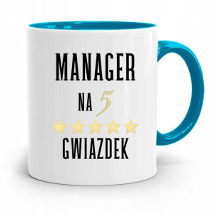 Dla Managera Menadżera Kubek Błękitny Prezent