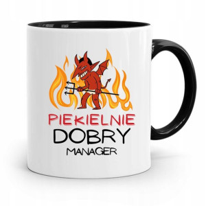 Dla Managera Menadżera Kubek Czarny Prezent
