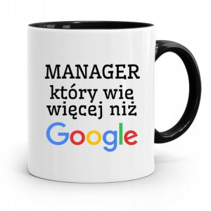 Dla Managera Menadżera Kubek Czarny Prezent