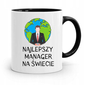 Dla Managera Menadżera Kubek Czarny Prezent