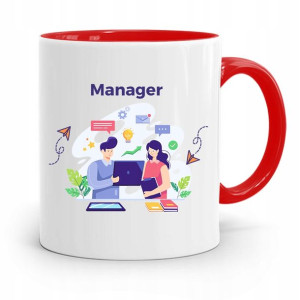 Dla Managera Menadżera Kubek Czerwony Prezent