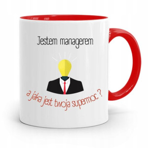 Dla Managera Menadżera Kubek Czerwony Prezent