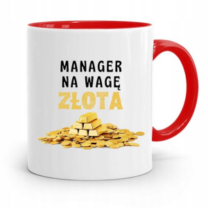 Dla Managera Menadżera Kubek Czerwony Prezent