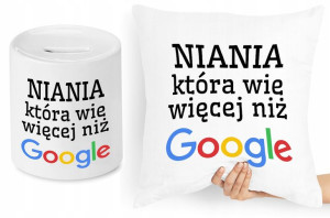 Dla Niani Opiekunki Zestaw Poduszka + Skarbonka