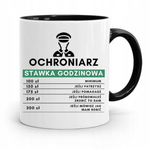 Dla Ochroniarza Stróża Kubek Czarny Na Prezent
