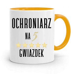 Dla Ochroniarza Stróża Kubek Żółty Na Prezent