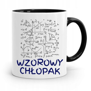 Kubek Prezent Czarny Dla Chłopaka Wzorowy Chłopak