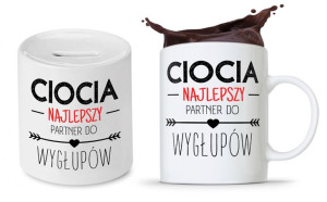 Zestaw Dla Cioci Prezent Kubek + Skarbonka