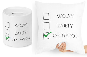 Dla Operatora Zestaw Poduszka + Skarbonka