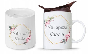 Zestaw Dla Cioci Prezent Kubek + Skarbonka