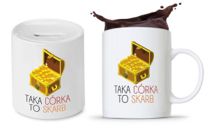 Zestaw Dla Córki Prezent Kubek + Skarbonka